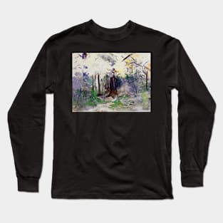 autumn in the bois de boulogne - Berthe Morisot Long Sleeve T-Shirt